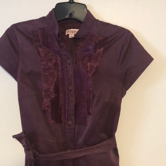 Purple 3/4 Length dress - Picture 2 of 4